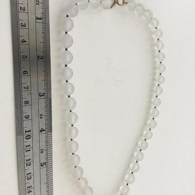 Clear beaded fashion necklace