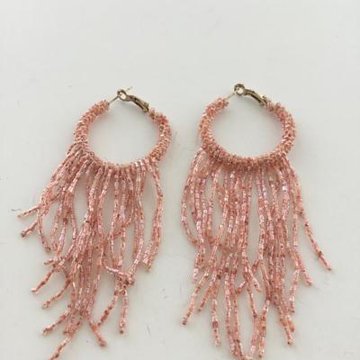 Light pink dangle fashion earrings
