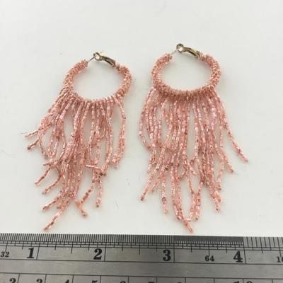 Light pink dangle fashion earrings