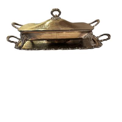 Silver Plate Casserole Server and Tray