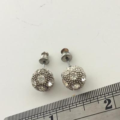 Silver tone stud earrings