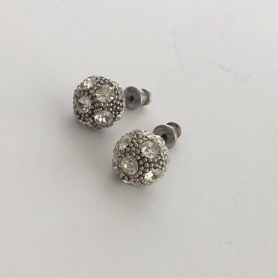 Silver tone stud earrings