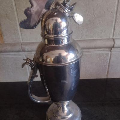 Metal Figural Rooster Carafe