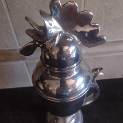 Metal Figural Rooster Carafe