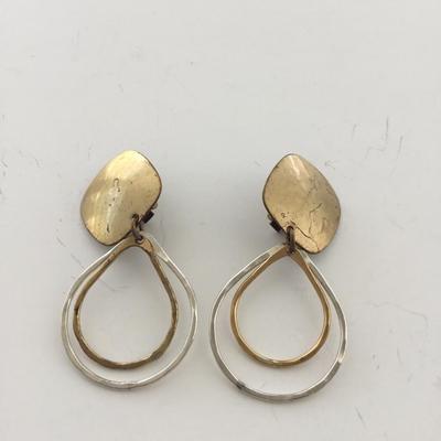 MB SF marked vintage clip on earrings