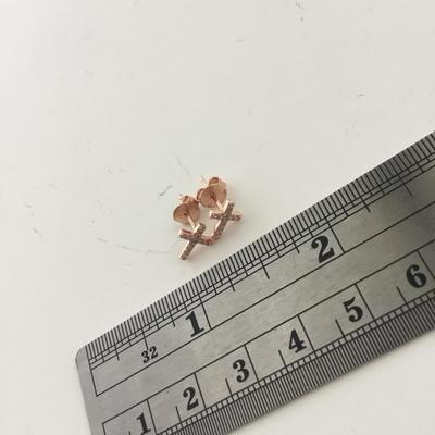 925 small cross stud earrings