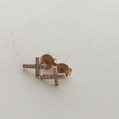 925 small cross stud earrings