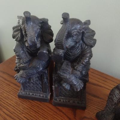 Pair of Solid Resin Figural Bookends