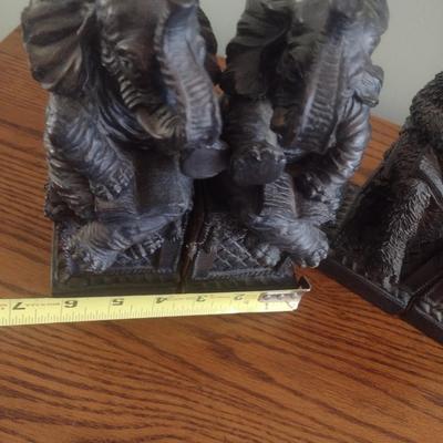 Pair of Solid Resin Figural Bookends