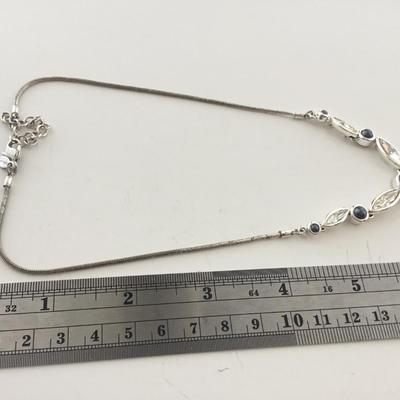 Monet marked silver tone fashion necklace
