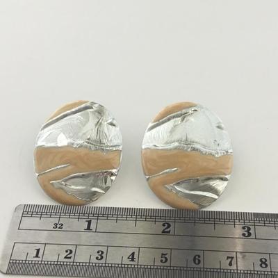 Statement oval earrings