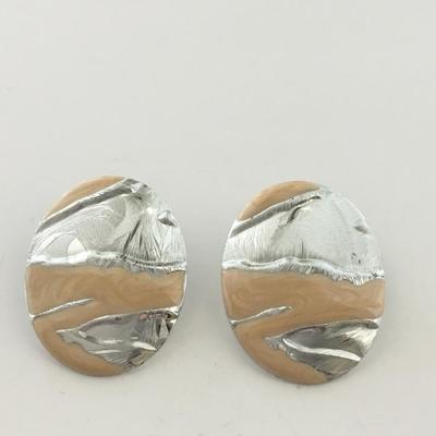 Statement oval earrings