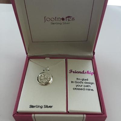 Footnotes sterling silver friendship necklace
