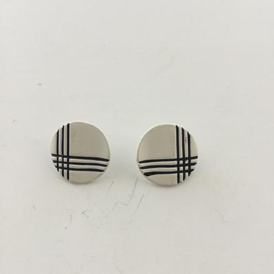 White and black fashion earrings