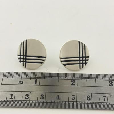 White and black fashion earrings