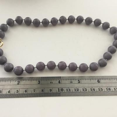 Gray beaded collar necklace