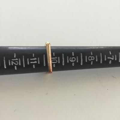 Gold tone square unmarked ring