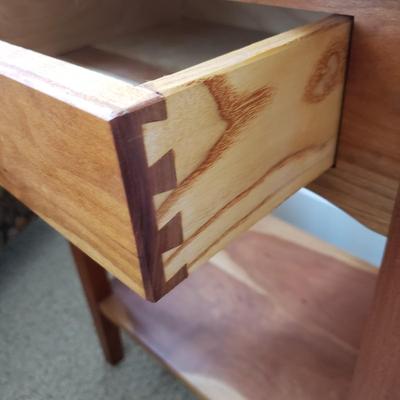 Hand Crafted Side Table with Drawer (BR3-KD)
