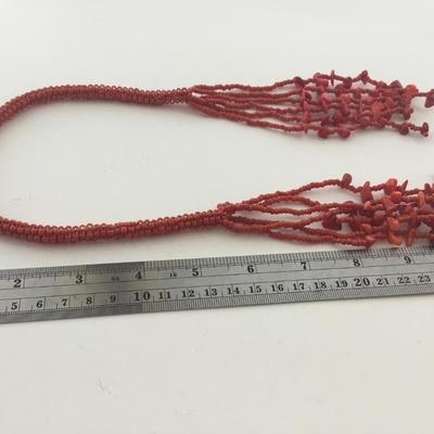 Unique red scarf jewelry