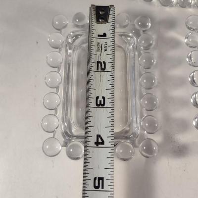Imperial Glass 'Candlewick' Cigarette Box with Lid and Ashtrays