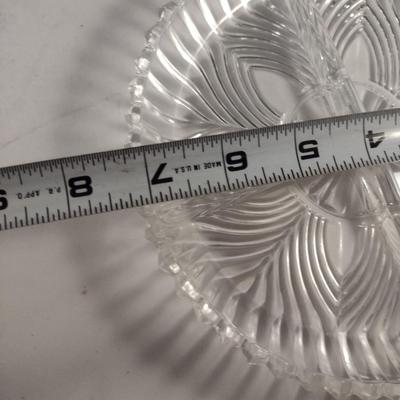 Assorted Glass/Crystal Serving Plates- Three Pieces