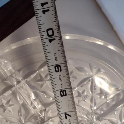 Assorted Glass/Crystal Serving Plates- Three Pieces