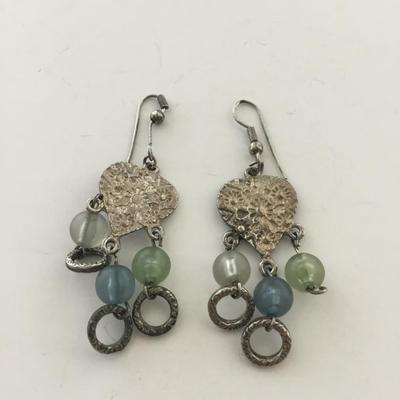 Heart dangle fashion earrings