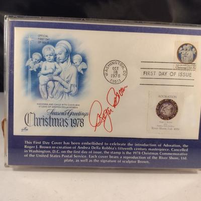 Roger Brown Signed Christmas 1978 First Day Cover