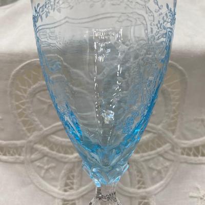 Fostoria June Blue - 8 Wine Glasss