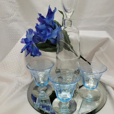 Fostoria June Blue - Whiskey Glasses