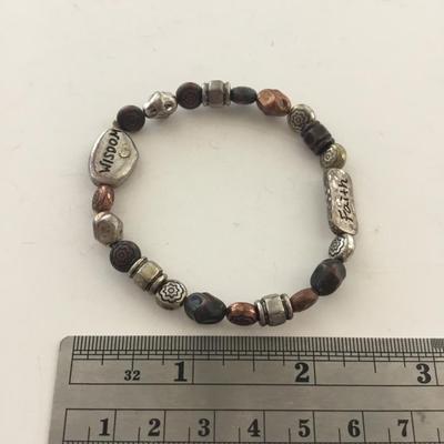 Brown stretchy fashion beaded bracelet