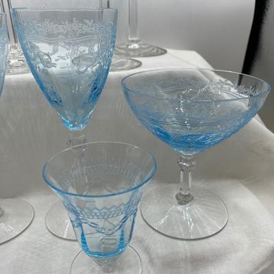 Fostoria June Blue - 10 Stems