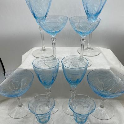 Fostoria June Blue - 10 Stems