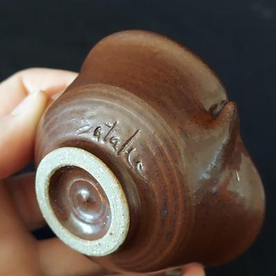 Artisan Carved Stoneware Crock, Turned Wood Platter & More Pottery (FP-BBL)