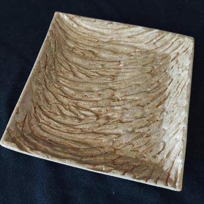 Artisan Carved Stoneware Crock, Turned Wood Platter & More Pottery (FP-BBL)