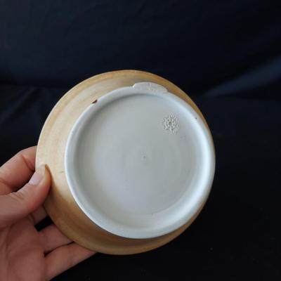 Artisan Carved Stoneware Crock, Turned Wood Platter & More Pottery (FP-BBL)