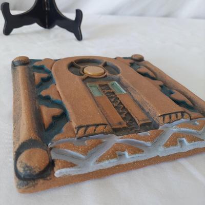 Kathy Triplett “Public Service” Hand Pressed Tile (FP-BBL)