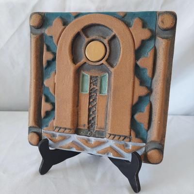 Kathy Triplett “Public Service” Hand Pressed Tile (FP-BBL)