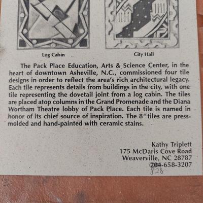 Kathy Triplett “Public Service” Hand Pressed Tile (FP-BBL)