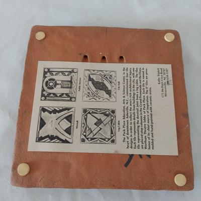 Kathy Triplett “Public Service” Hand Pressed Tile (FP-BBL)