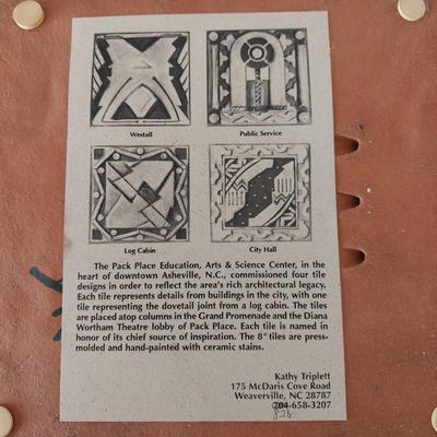 Kathy Triplett “Public Service” Hand Pressed Tile (FP-BBL)