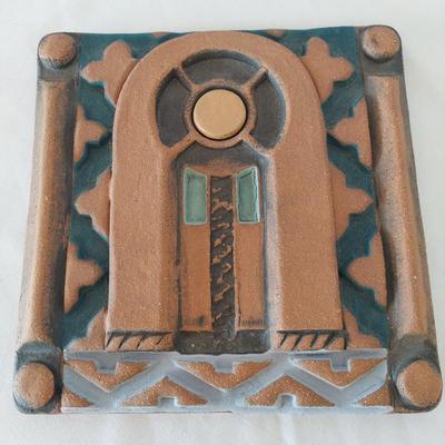 Kathy Triplett “Public Service” Hand Pressed Tile (FP-BBL)