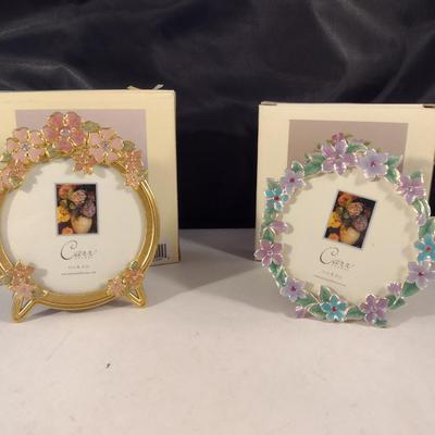 Pair of Carr Enameled Picture Frames