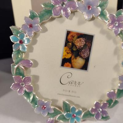 Pair of Carr Enameled Picture Frames