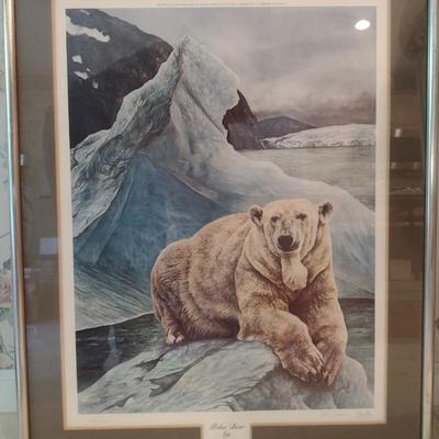 'Polar Bear' by Earl Cacho- Double Signed and Numbered Print- 28/350- Approx 25" x 31"