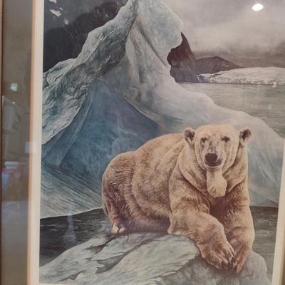 'Polar Bear' by Earl Cacho- Double Signed and Numbered Print- 28/350- Approx 25" x 31"