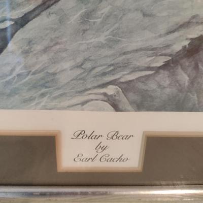 'Polar Bear' by Earl Cacho- Double Signed and Numbered Print- 28/350- Approx 25" x 31"