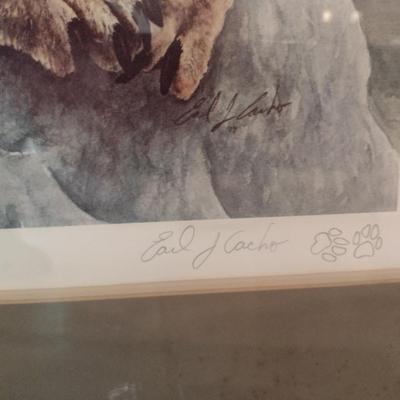 'Polar Bear' by Earl Cacho- Double Signed and Numbered Print- 28/350- Approx 25" x 31"