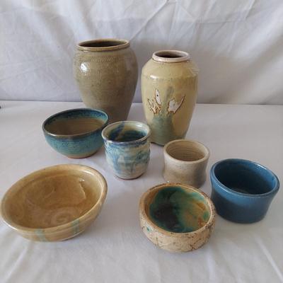 Tan & Blue Glazed Pottery (FP-BBL)