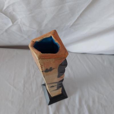 Terry Gess Abstract Stoneware Vase (FP-BBL)